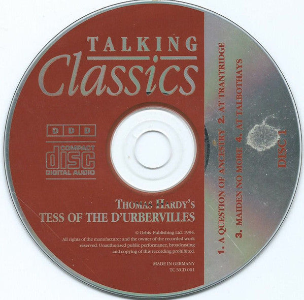 Thomas Hardy Read By Martin Shaw (2) With Lindsay Duncan : Tess Of The D'Urbervilles (2xCD)