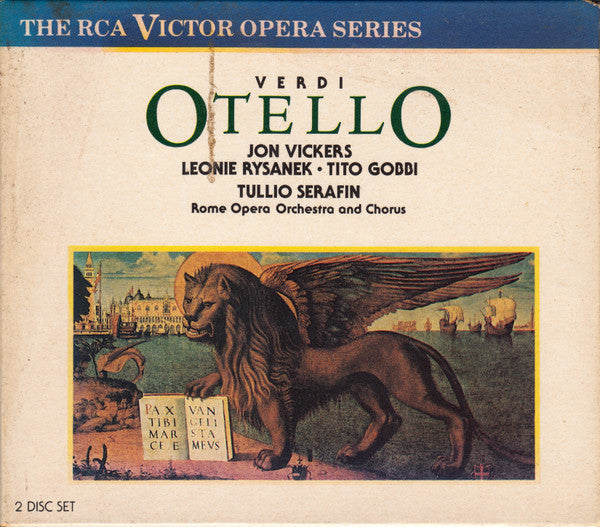 Giuseppe Verdi, Jon Vickers, Leonie Rysanek, Tito Gobbi, Tullio Serafin, Orchestra Del Teatro Dell'Opera Di Roma And Coro Del Teatro Dell'Opera Di Roma : Otello (2xCD, Album, RE, RM)