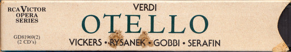 Giuseppe Verdi, Jon Vickers, Leonie Rysanek, Tito Gobbi, Tullio Serafin, Orchestra Del Teatro Dell'Opera Di Roma And Coro Del Teatro Dell'Opera Di Roma : Otello (2xCD, Album, RE, RM)