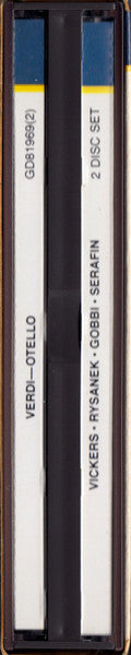 Giuseppe Verdi, Jon Vickers, Leonie Rysanek, Tito Gobbi, Tullio Serafin, Orchestra Del Teatro Dell'Opera Di Roma And Coro Del Teatro Dell'Opera Di Roma : Otello (2xCD, Album, RE, RM)