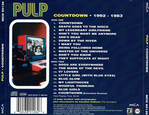 Pulp : Countdown 1992 - 1983 (2xCD, Comp, RE)