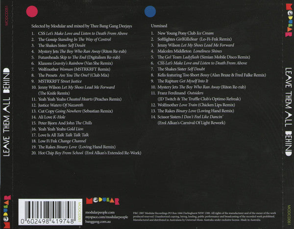 The Bang Gang DJs : Modular Presents: Leave Them All Behind 2 (CD, Mixed + CD, Comp)