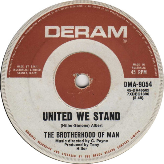 The Brotherhood Of Man* : United We Stand (7", Single)