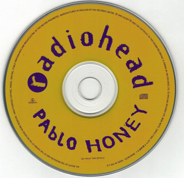 Radiohead : Pablo Honey (CD, Album)