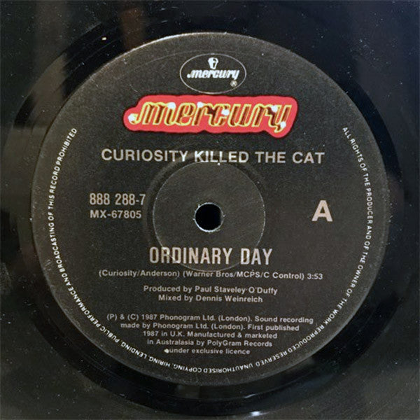 Curiosity Killed The Cat : Ordinary Day (7", Single)