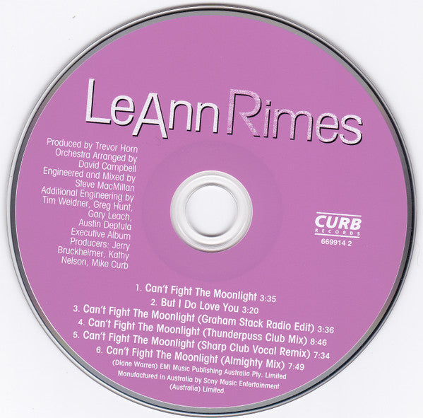 LeAnn Rimes : Can't Fight The Moonlight (CD, Single)