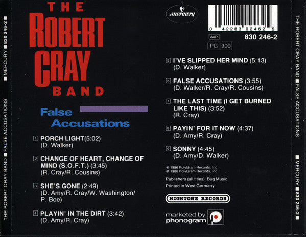 The Robert Cray Band : False Accusations (CD, Album)