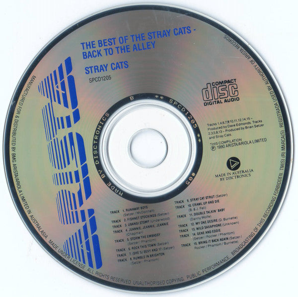 Stray Cats : Back To The Alley - The Best Of The Stray Cats (CD, Comp)