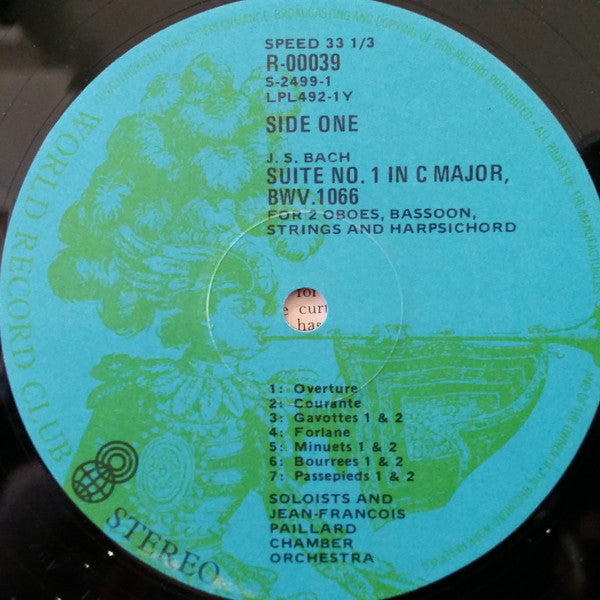 Johann Sebastian Bach, Orchestre De Chambre Jean-François Paillard : Five Suites For Orchestra (2xLP, Album, Club, RE)