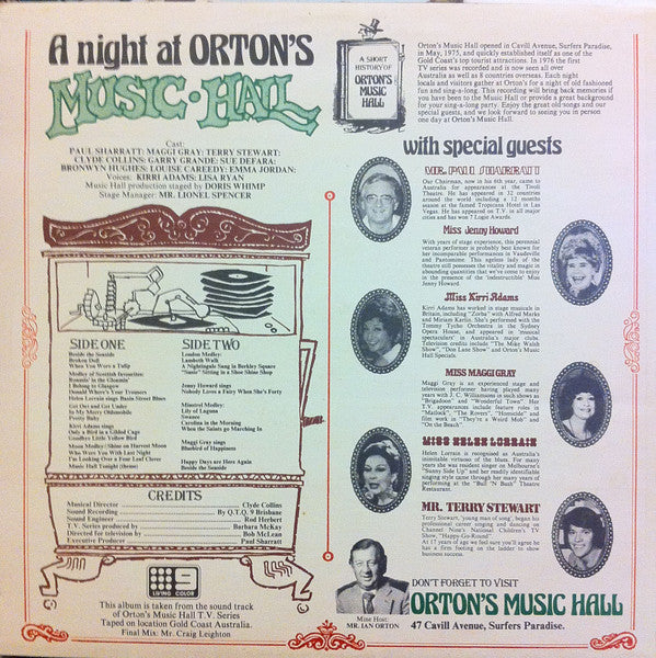 Various : A Night At Orton's Music Hall (LP)