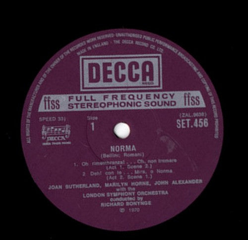 Marilyn Horne, Joan Sutherland, The London Symphony Orchestra*, Richard Bonynge : Duets From Semiramide, Norma (LP, Album)