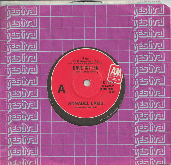 Annabel Lamb : Once Bitten (7", Single)