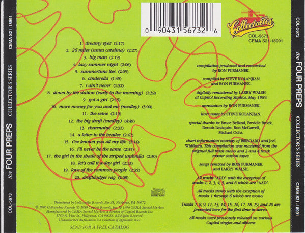 The Four Preps : Collector's Series (CD, Comp, Mono, RE, RM)