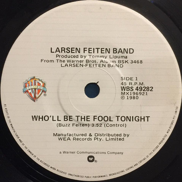 Larsen Feiten Band* : Who'll Be The Fool Tonight (7", Single)
