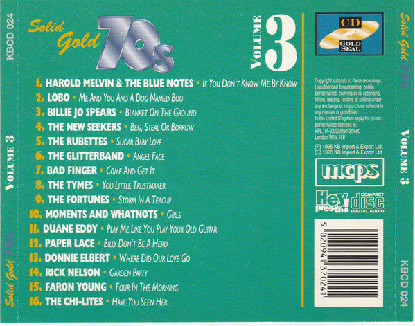 Various : Solid Gold 70s Volume 3 (CD, Comp)