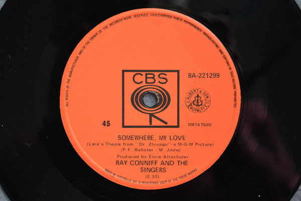 Ray Conniff : Somewhere My Love (Lara's Theme) / Midsummer In Sweden (7", Single)