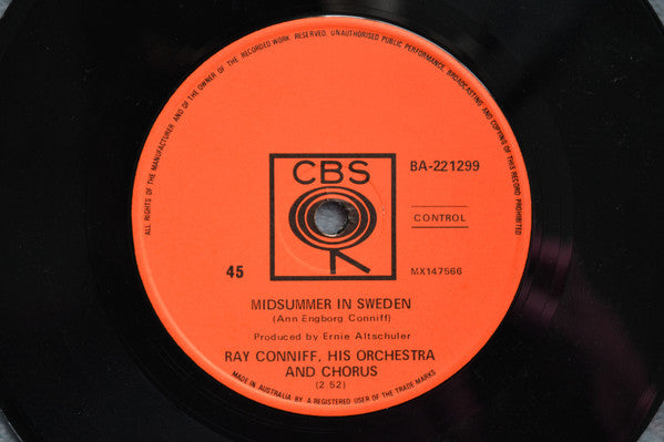 Ray Conniff : Somewhere My Love (Lara's Theme) / Midsummer In Sweden (7", Single)