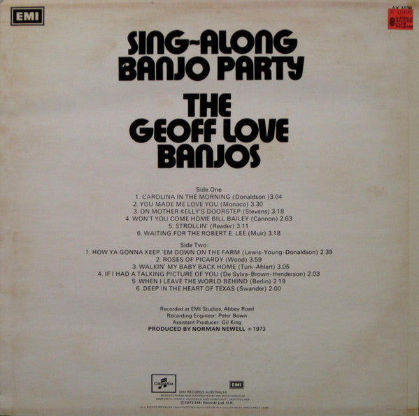 The Geoff Love Banjos : Sing-Along Banjo Party (LP, Album)