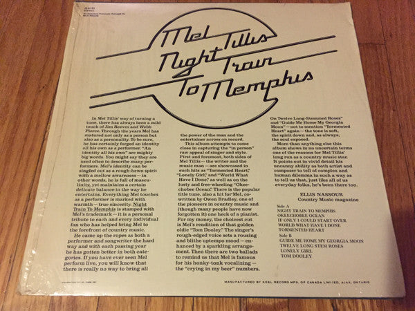Mel Tillis : Night Train To Memphis (LP, Album)
