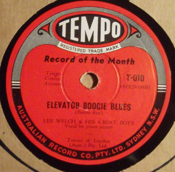 Les Welch And His Naked City Seven / Les Welch And His 8-Beat Boys : Cigareets And Whusky And Wild Wild Women / Elevator Boogie Blues (Shellac, 10")