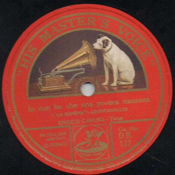 Enrico Caruso : Lo Non Ho Che Una Povera Stanzetta / Testa Adorata (Shellac, 12")