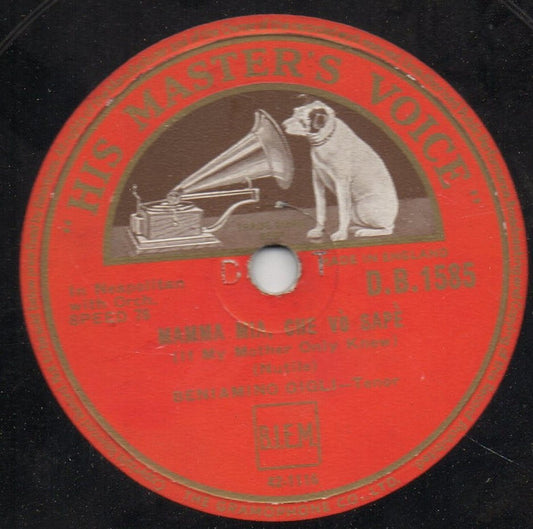 Beniamino Gigli : Mamma Mia, Che Vò Sapè / Musica Proibita (Shellac, 12")