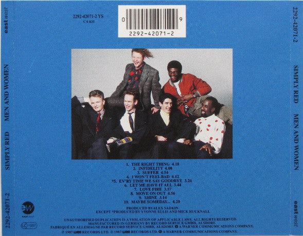 Simply Red : Men And Women (CD, Album, RE)