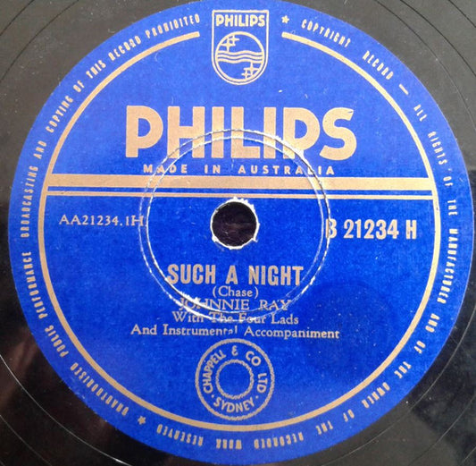 Johnnie Ray With The Four Lads, Johnnie Ray With Percy Faith And His Orchestra* : Such A Night / Destiny  (Shellac, 10")