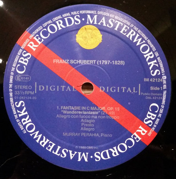 Schubert*, Schumann* / Murray Perahia : Fantasie Op. 15 / Fantasie Op. 17 (LP)