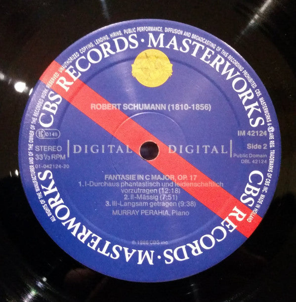 Schubert*, Schumann* / Murray Perahia : Fantasie Op. 15 / Fantasie Op. 17 (LP)
