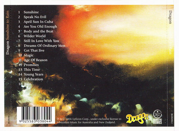 Dragon (5) : Sunshine To Rain (CD, Album)