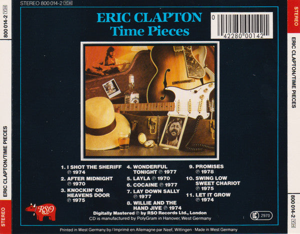 Eric Clapton : Time Pieces (The Best Of Eric Clapton) (CD, Comp, RE)