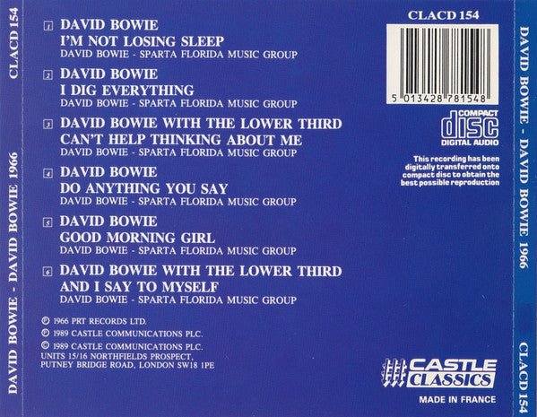 David Bowie : David Bowie 1966 (CD, MiniAlbum, Comp, RE)