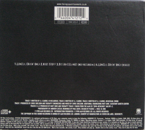 Therapy? : Lonely, Cryin', Only (CD, Single, Enh, Dig)