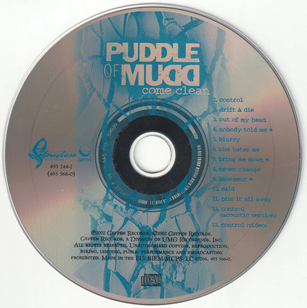 Puddle Of Mudd : Come Clean (CD, Album, Enh + DVD, Ltd)