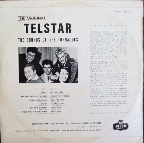 The Tornadoes* : The Original Telstar - The Sounds Of The Tornadoes (LP, Album, Mono)