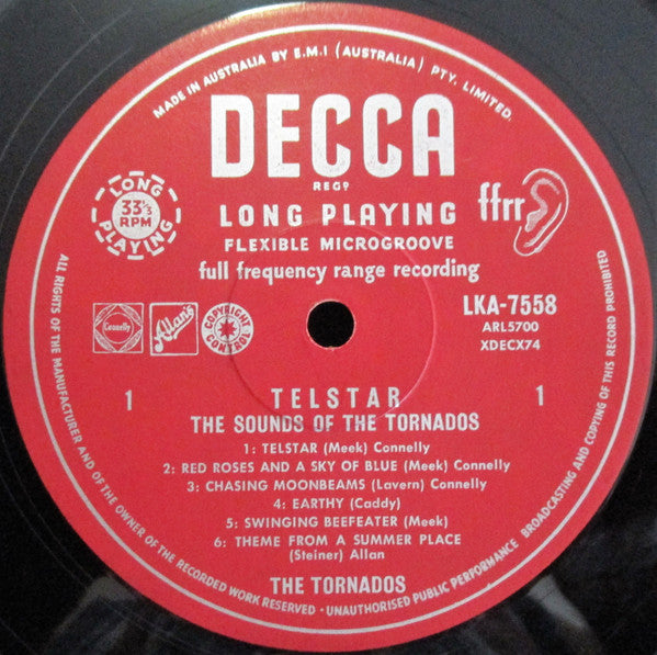 The Tornadoes* : The Original Telstar - The Sounds Of The Tornadoes (LP, Album, Mono)