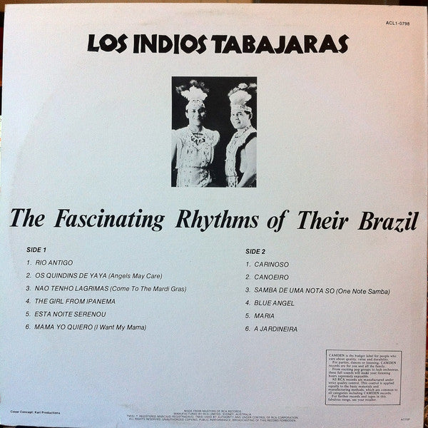 Los Indios Tabajaras : The Fascinating Rhythms Of Their Brazil (LP)