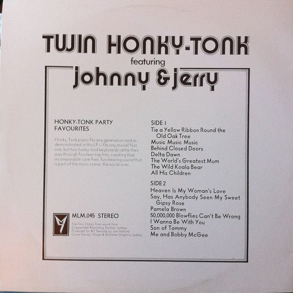 Johnny & Jerry (2) : Twin Honky-Tonk (LP, Album)