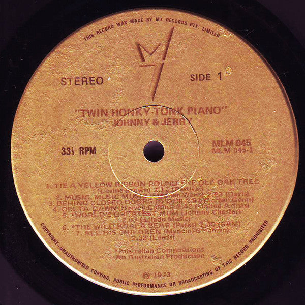 Johnny & Jerry (2) : Twin Honky-Tonk (LP, Album)