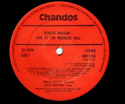 Renato Bruson, Craig Sheppard : Live At The Wigmore Hall (LP)