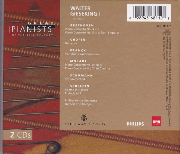 Walter Gieseking, Beethoven*, Chopin*, Franck*, Mozart*, Scriabin* : Walter Gieseking I (2xCD, Comp)