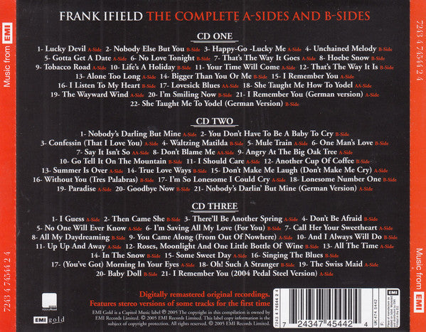 Frank Ifield : The Complete A-Sides And B-Sides (3xCD, Comp, RM)