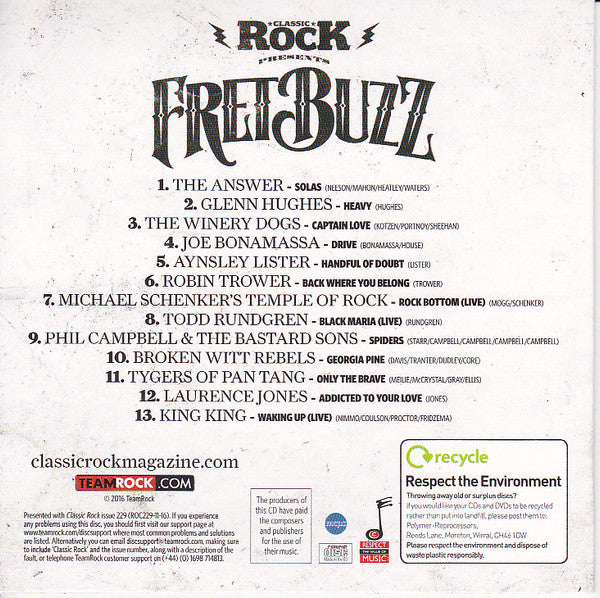 Various : Fretbuzz Volume One 2016 (CD, Comp)