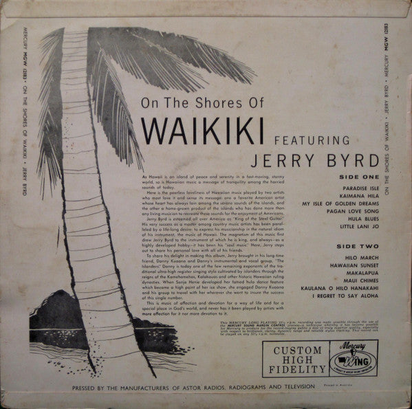 Jerry Byrd And His Orchestra : On The Shores Of Waikiki (LP, Album)