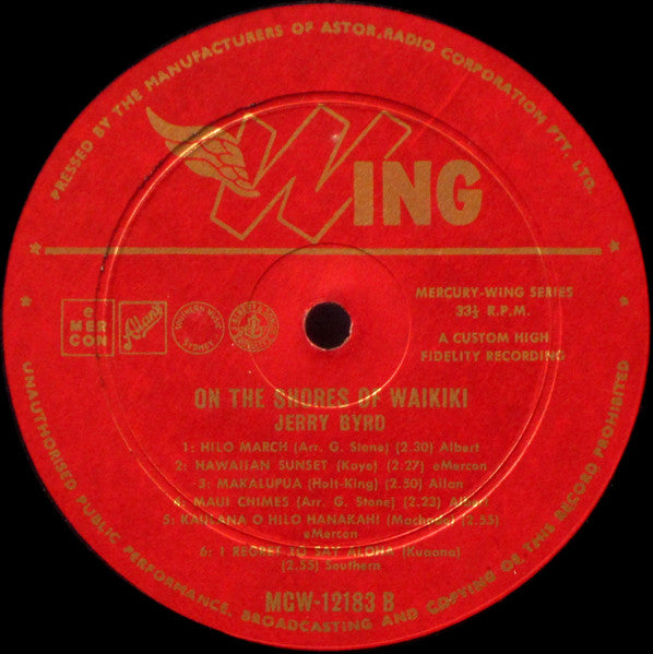 Jerry Byrd And His Orchestra : On The Shores Of Waikiki (LP, Album)