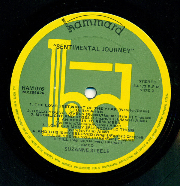 Suzanne Steele : Sentimental Journey (LP, Album)