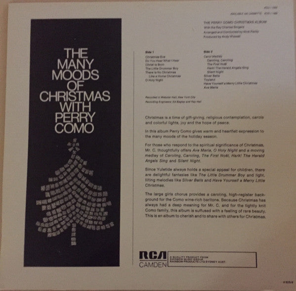 Perry Como : The Perry Como Christmas Album (LP, Album, Mono)