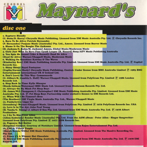 Various : Maynard's Rewind Volume 1 (2xCD, Comp)