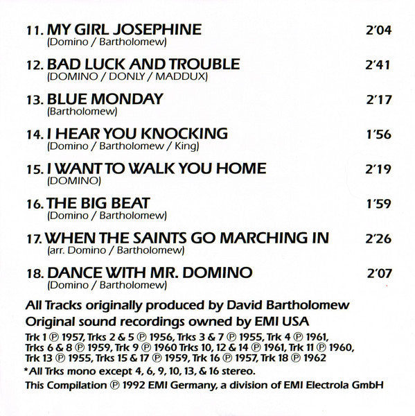 Fats Domino : Dance With Mr. Domino (CD, Comp)